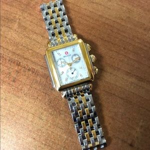 Michele gold and silver watch